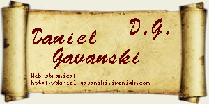 Daniel Gavanski vizit kartica